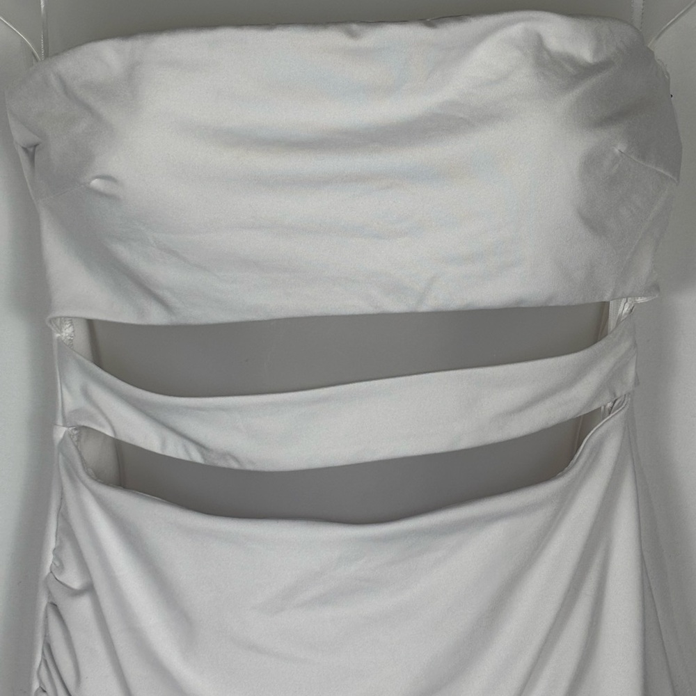 Superdown Mini Dress Strapless Bodycon Cutout White- Medium - Picture 7 of 12